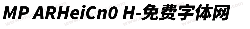 MP ARHeiCn0 H字体转换